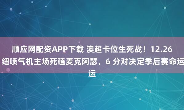 顺应网配资APP下载 澳超卡位生死战！12.26 纽喷气机主场死磕麦克阿瑟，6 分对决定季后赛命运